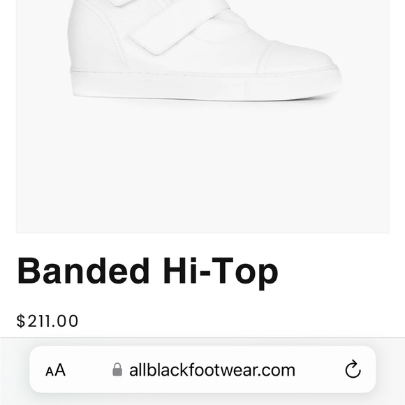 ALL BLACK brand banded high top sneaker size women’s 38 - Picture 2 of 8